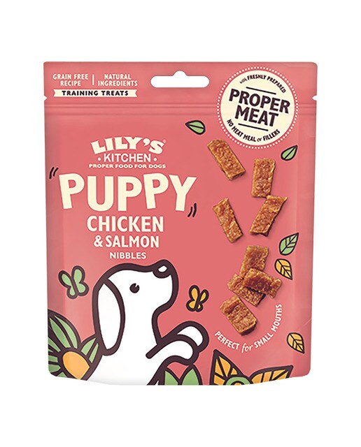 Lily's Kitchen - Snack para perros cachorros Lily's Kitchen Nibbles grain free pollo y salmón 70 g