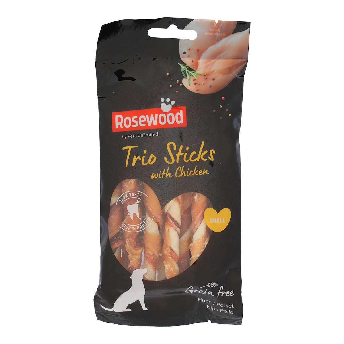 Rosewood - Snack para perros adultos pequeños y medianos Chewy Stick Rosewood pollo x 10g.