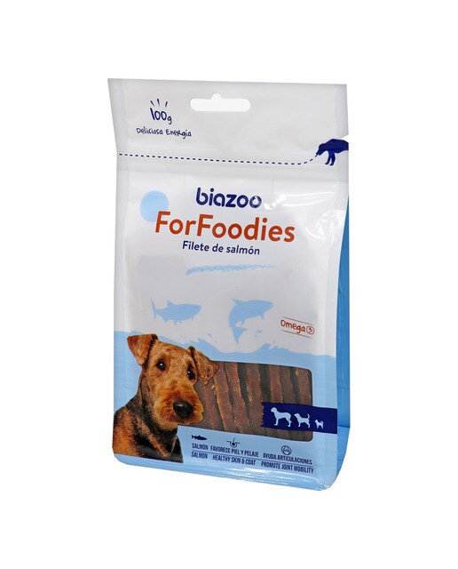 Biazoo - Snack para perros Biazoo ForFoodies filetes de salmón 100 g