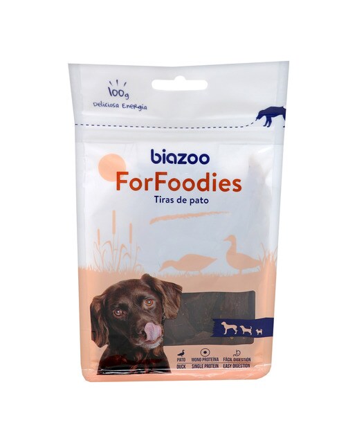 Biazoo - Snack para perros Biazoo ForFoodies tiras de pato 100 g