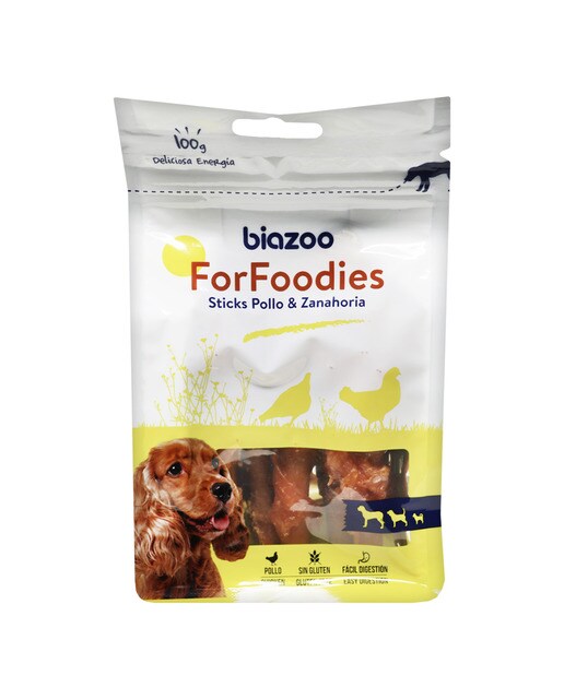Biazoo - Snack para perros Biazoo ForFoodies sticks de pollo y zanahoria 100 g