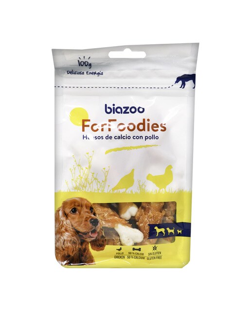 Biazoo - Snack para perros Biazoo ForFoodies huesos de calcio con pollo 100 g