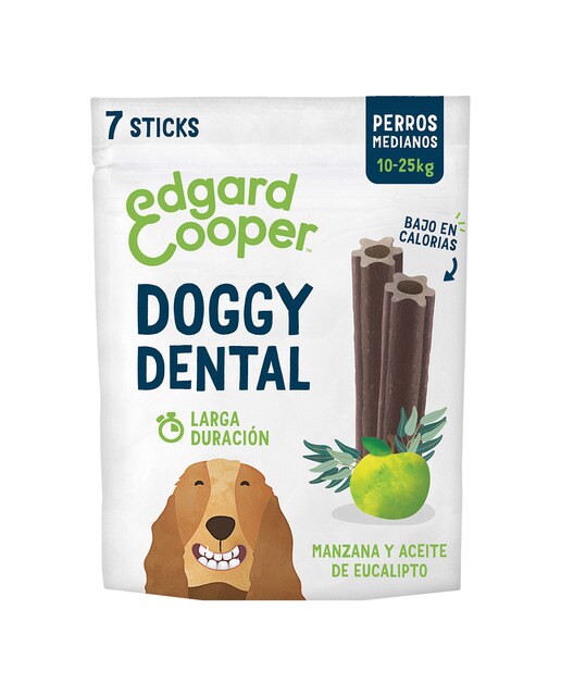 Edgard & Cooper - Snack dental para perros medianos Edgard & Cooper Doggy Dental manzana y eucalipto 175 g