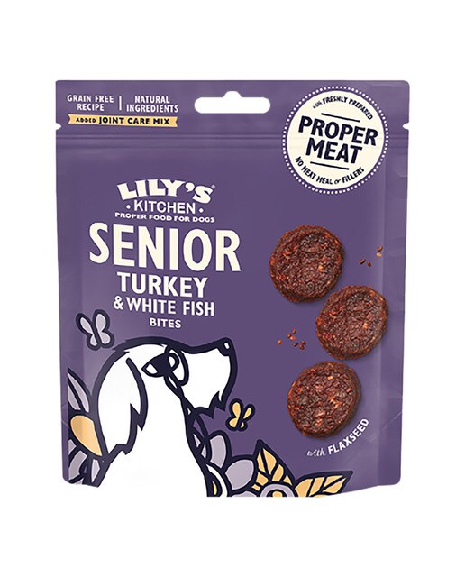 Lily's Kitchen - Snack para perros sénior Lily's Kitchen bocaditos de pavo y pescado blanco 70 g