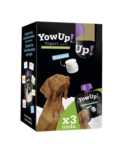 Imagen 0 de Yogur natural sin lactosa para perros adultos Yow Up 3 x 115 g