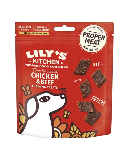 Lily's Kitchen - Snack para perros adultos Lily's Kitchen tiras pollo y ternera grain free 70 g
