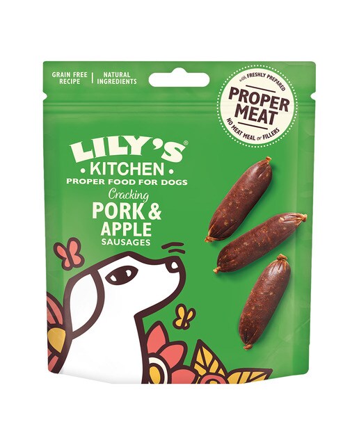 Lily's Kitchen - Snack para perros adultos Lily's Kitchen salchichas de cerdo y manzana grain free 70 g