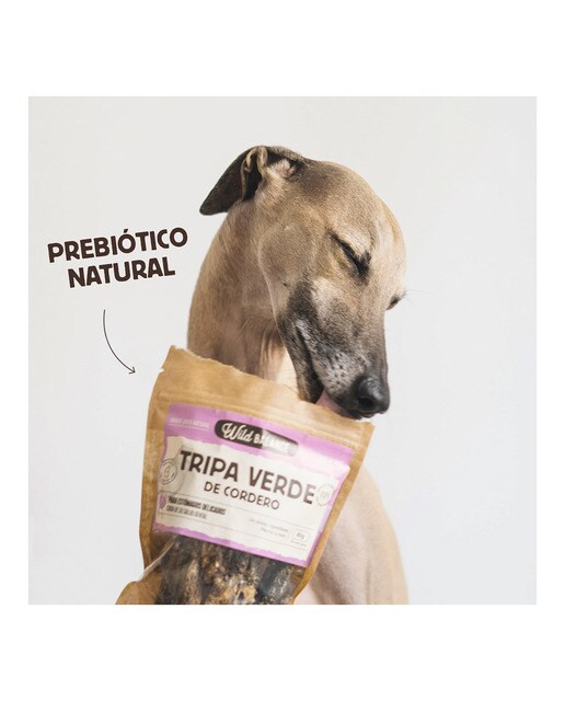 Snack para perros tripa verde de cordero Wild Balance 80 g 2