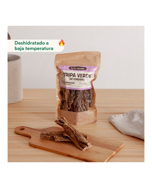 Snack para perros tripa verde de cordero Wild Balance 80 g 3