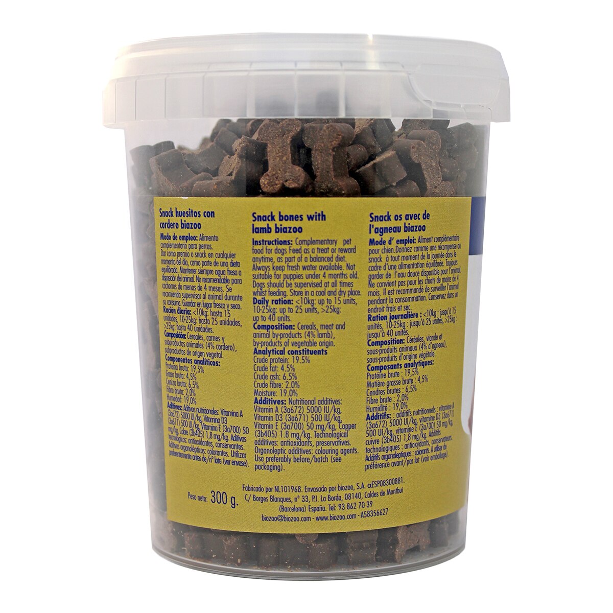 Snack para perros adultos Biazoo cordero 300 g 2