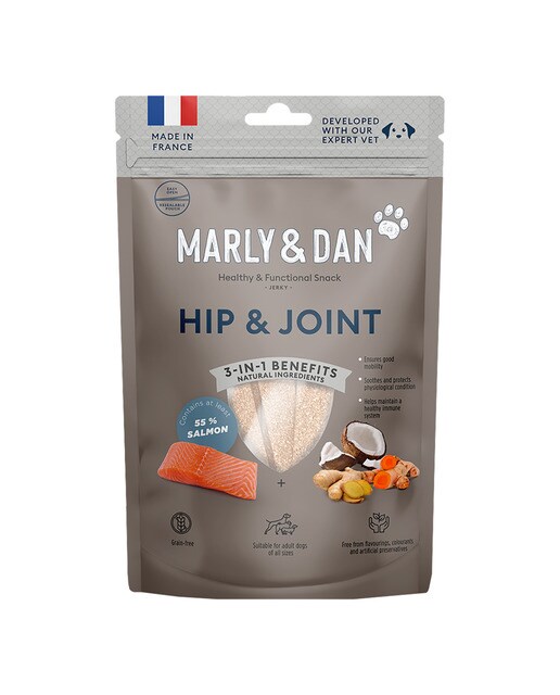 Marly & Dan - Snack para perros adultos Marly & Dan cadera y articulación salmón 80 g