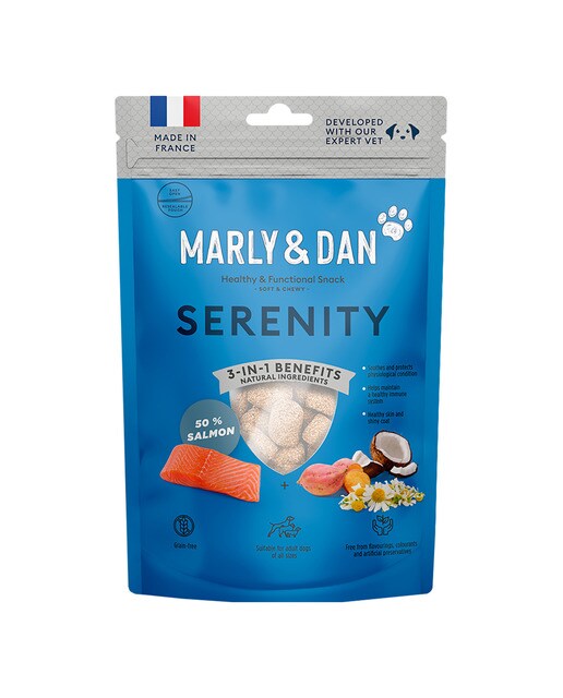Marly & Dan - Snack para perros adultos Marly & Dan tranquilidad salmón 100 g