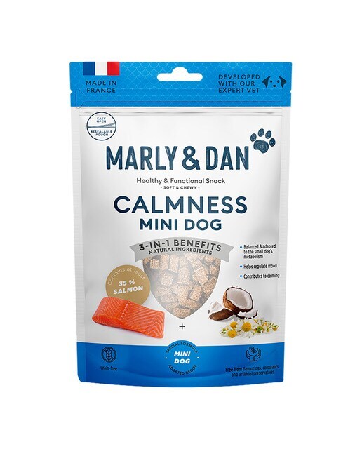 Snack para perros adultos minis Marly & Dan efecto calmante salmón 50 g
