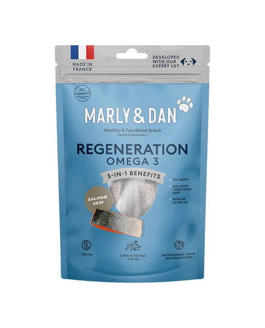 Marly & Dan - Snack para perros adultos Marly & Dan regeneración salmón 60 g