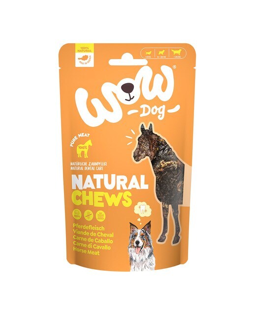 Snack para perros  Wow Natural Chews carne de caballo 250 g