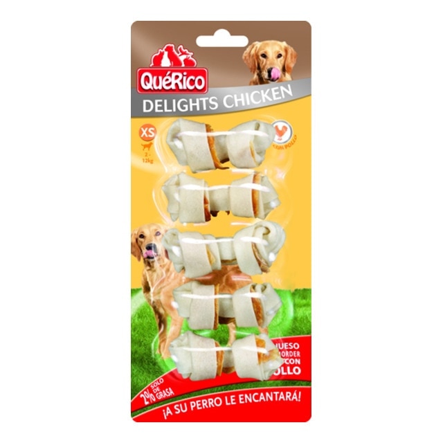 QuéRico - Snack para perros QuéRico pollo y ternera 5 x 60 g.