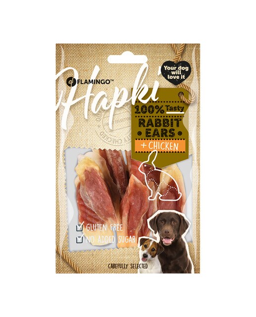 Flamingo - Snack para perros Flamingo orejas de conejo 85 g