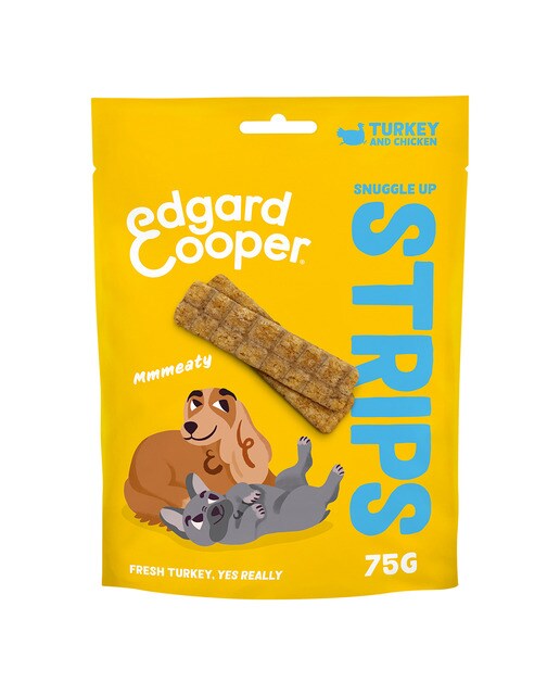Edgard & Cooper - Snack para perros Edgard & Cooper tiras de pavo y pollo 75 g