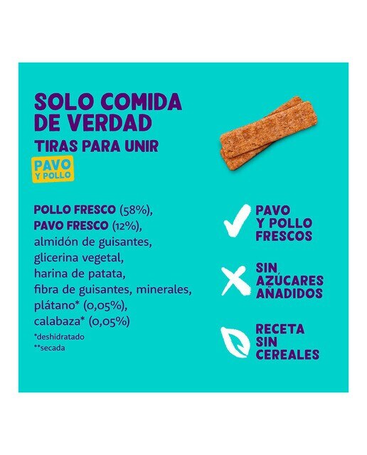 Snack para perros Edgard & Cooper tiras de pavo y pollo 75 g 5