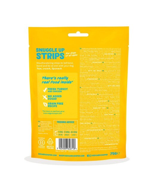 Snack para perros Edgard & Cooper tiras de pavo y pollo 75 g 7