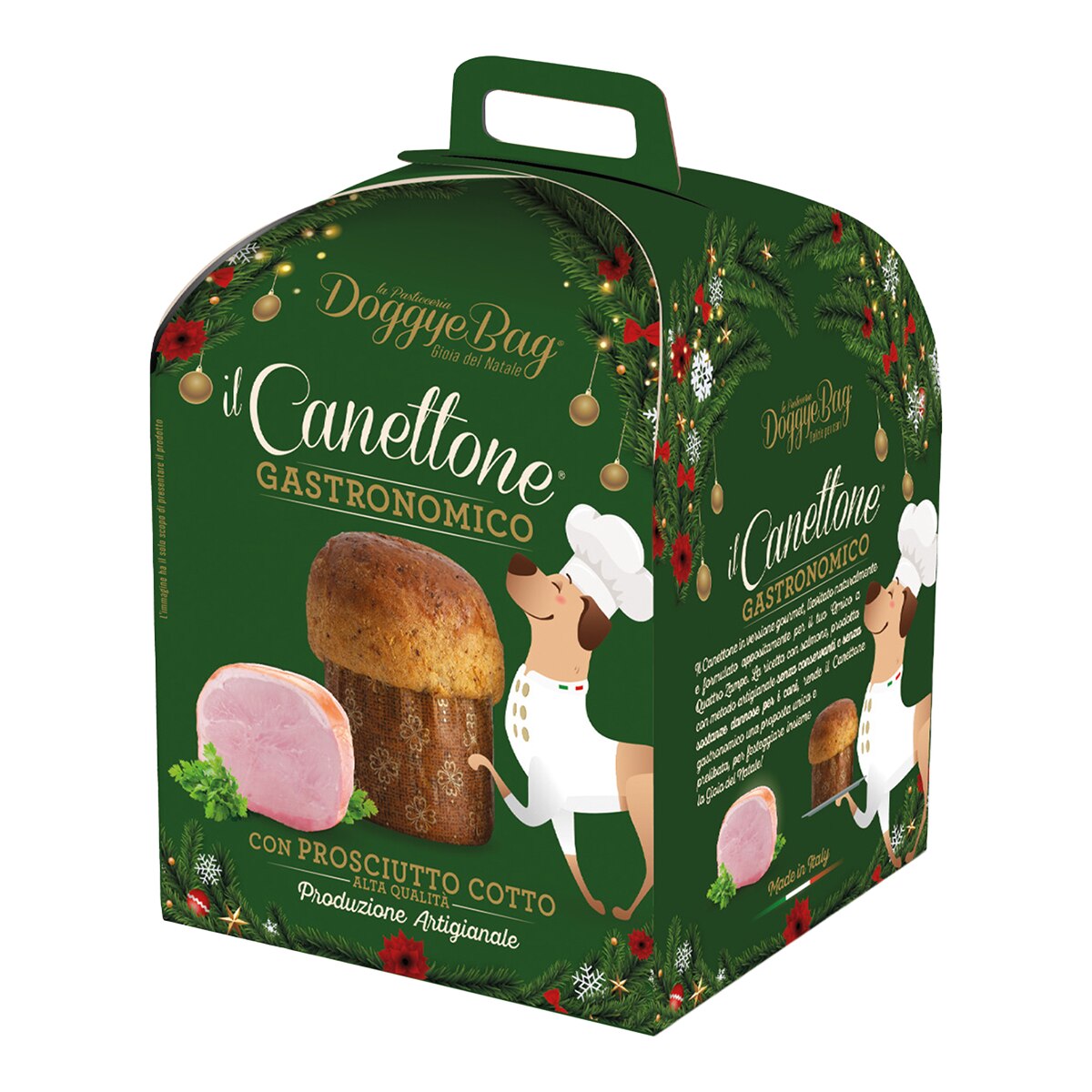 Doggyebag – Panettone para perros Doggyebag canettone gastronómico con jamón cocido 125 g.