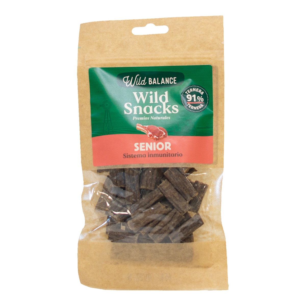 Snack para perros sénior tripa verde de cordero Wild Balance 75 g 1