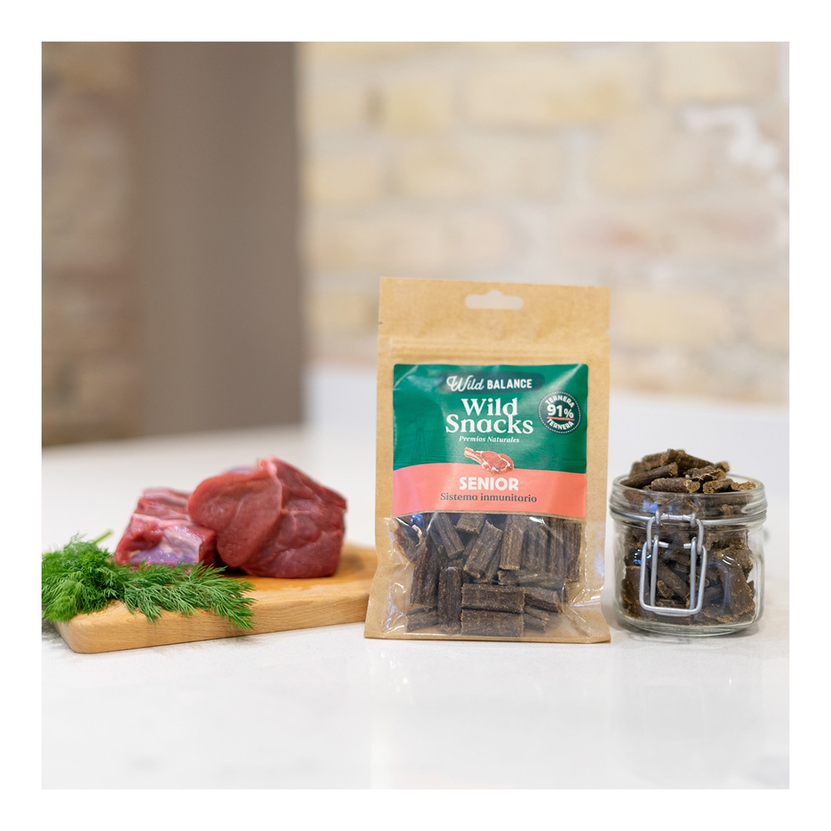 Snack para perros sénior tripa verde de cordero Wild Balance 75 g 2
