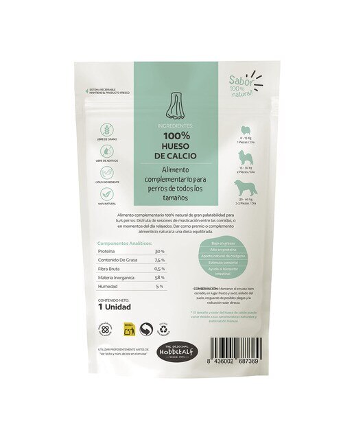 Hueso de calcio natural para perros adultos Hobbitalf 2