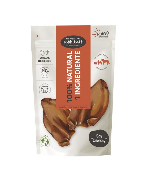 Hobbitalf - Orejas de cerdo naturales para perros adultos Hobbitalf 100 g
