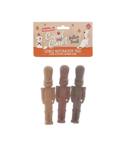 Snack para perro adulto cascanueces Rosewood pollo, mantequilla de cacahuete, jengibre y arándanos 135 g