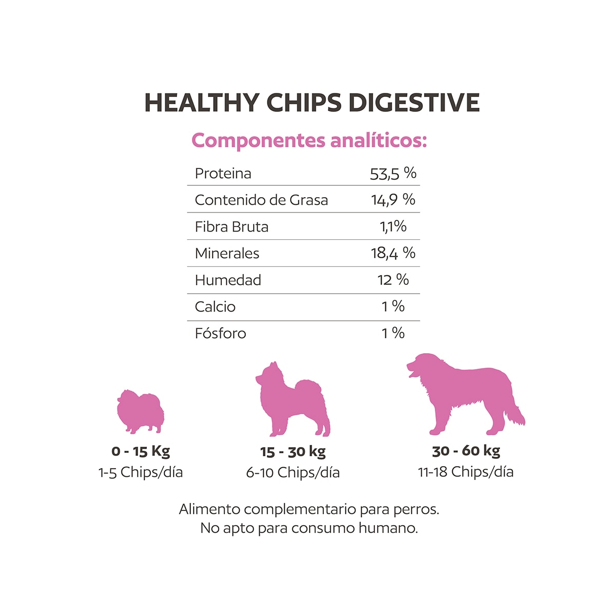 Snacks para perros Healthy Chips Digest para perros Hobbitalf 180 g 3
