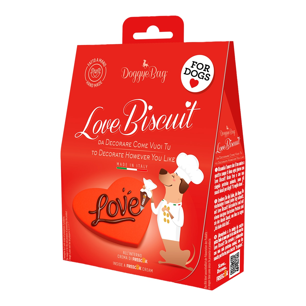 Imagen 0 de Snack para perros adultos Love Biscuit cerdo sabor a chocolate Doggyebaglove 85 g