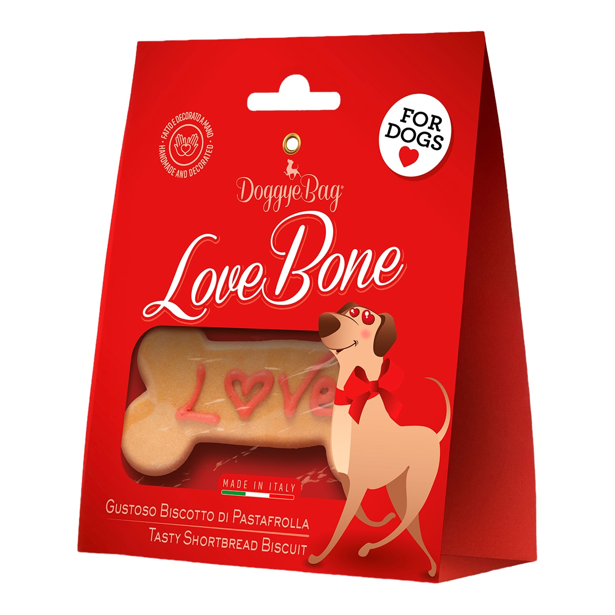Imagen 0 de Snack para perros adultos Love Bone cerdo y yogur Doggyebag 60 g