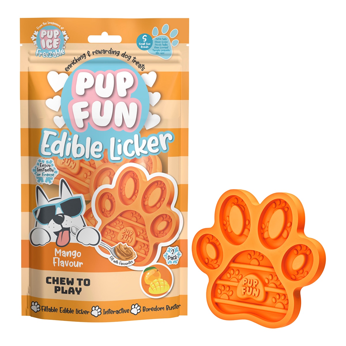 Imagen 1 de Snack para perros adultos pequeños mango 2 unidades Pup Fun 132 g