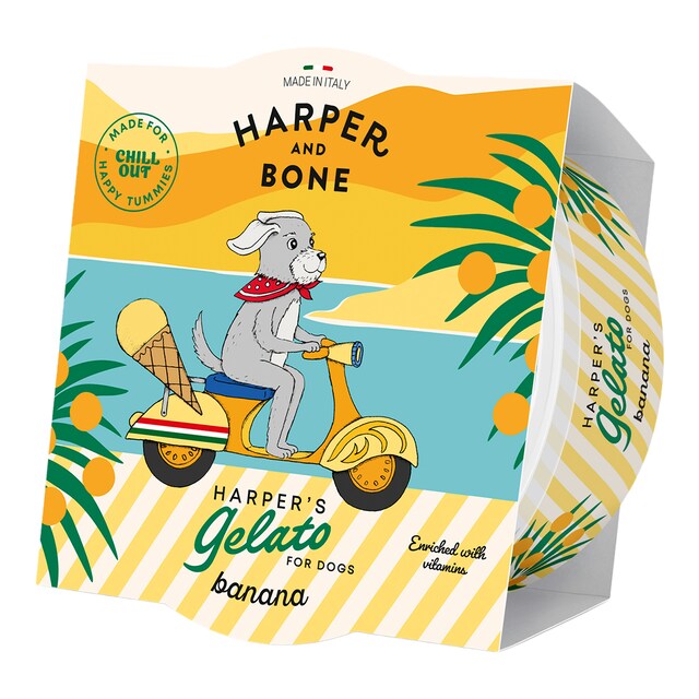 Snack helado para perros sabor plátano Harper&Bone 40 g