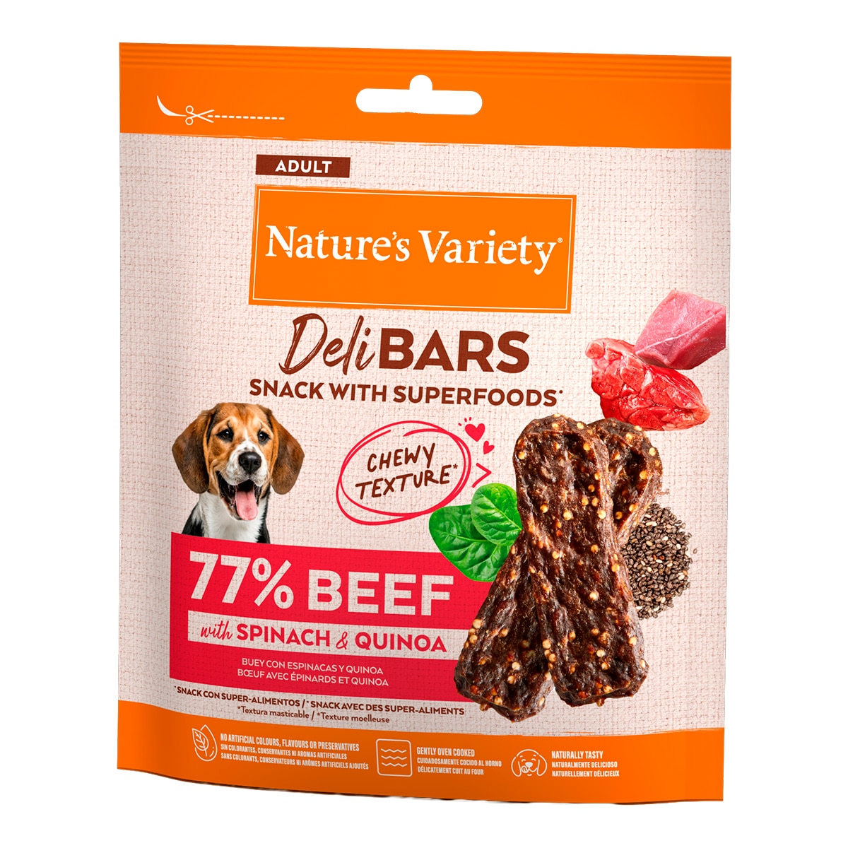Imagen 0 de Snack para perros adultos Deli Bars Buey 70g