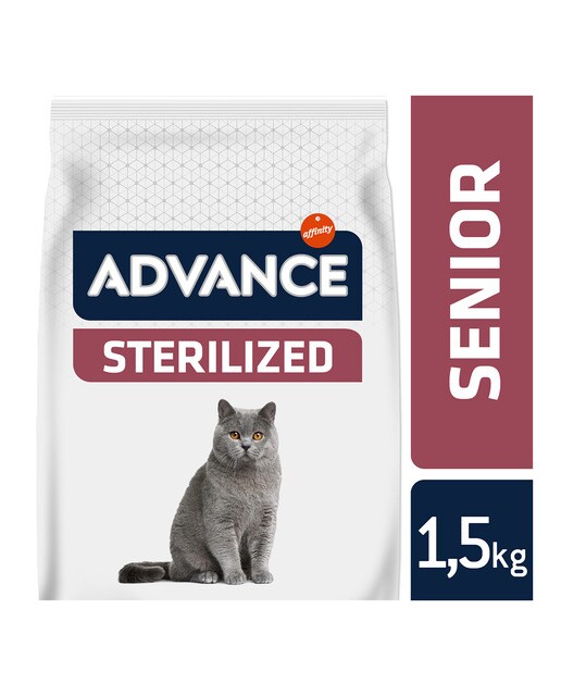 Pienso para gatos sénior esterilizados Advance Sterilized +10 pollo 1,5 kg 5