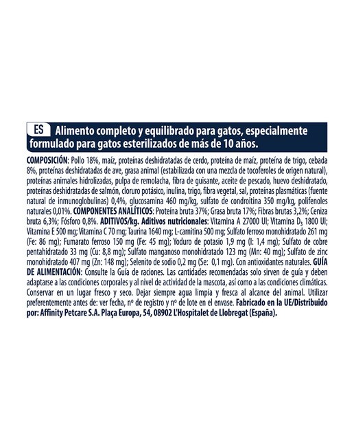 Pienso para gatos sénior esterilizados Advance Sterilized +10 pollo 1,5 kg 6