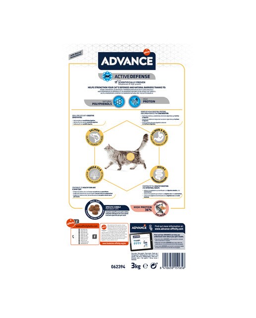 Pienso para gatos Advance Adult Sensitive salmón y arroz 4