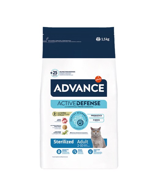 Imagen 0 de Pienso para gatos adultos esterilizados Advance Sterilized pavo y cebada