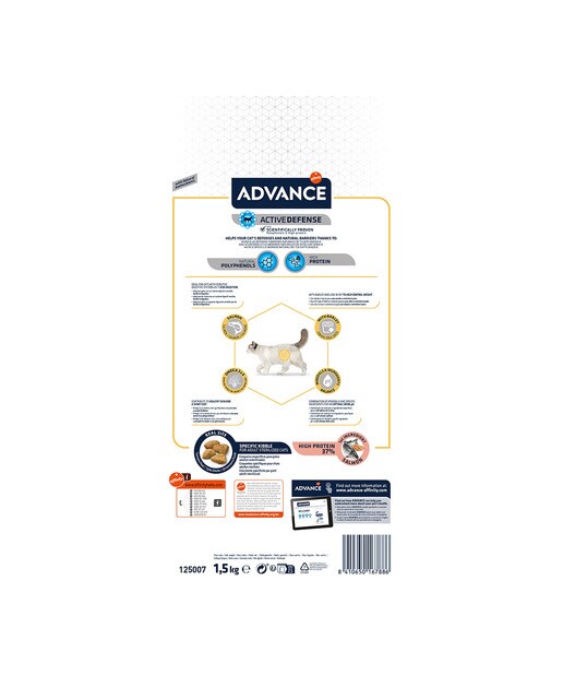 Pienso para gatos adultos Advance Sterilized Sensitive salmón y cebada 4