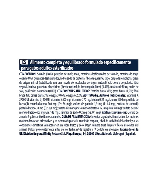 Pienso para gatos adultos Advance Sterilized Sensitive salmón y cebada 6