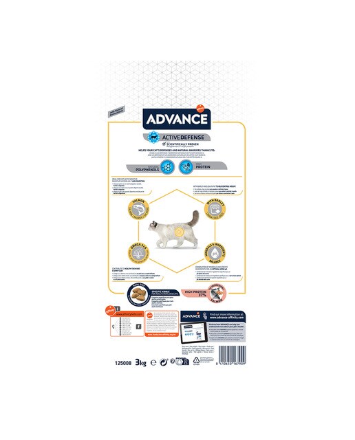 Imagen 4 de Pienso para gatos adultos Advance Sterilized Sensitive salmón y cebada