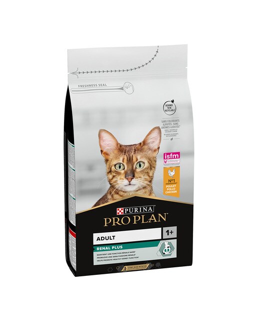 Purina Pro Plan - Pienso para gatos adultos Purina Pro Plan Renal Plus pollo y arroz 1,5 kg