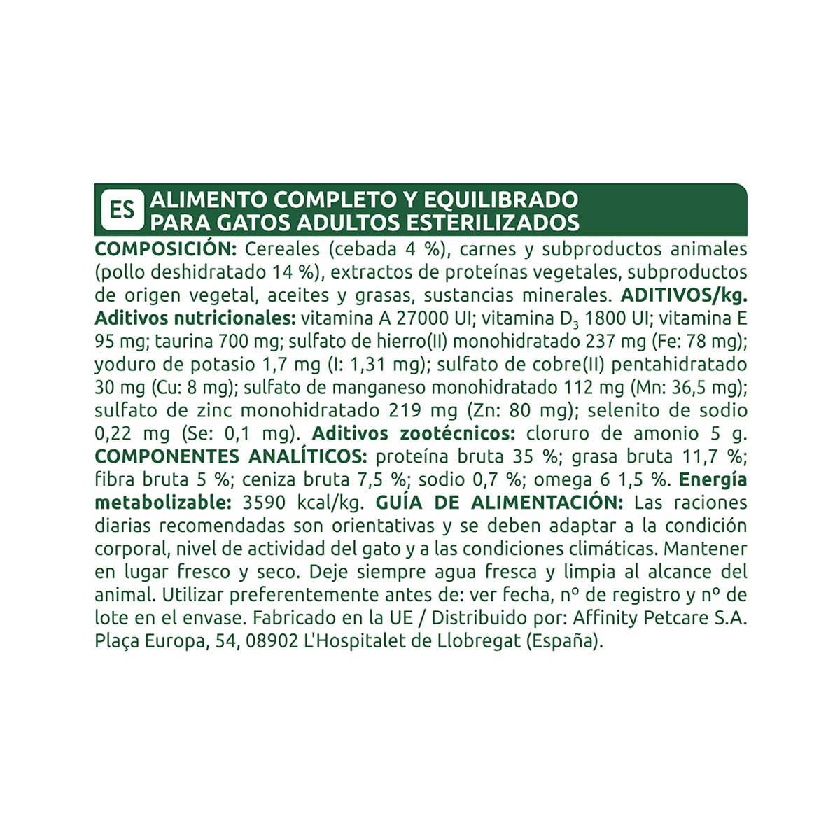 Pienso para gatos adultos esterilizados Libra pollo y cebada 5