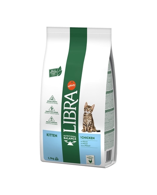 Libra - Pienso para gatitos Libra pollo y arroz 1,5 kg