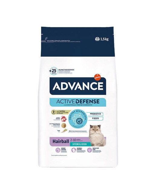 Imagen 0 de Pienso para gatos esterilizados Advance Sterilized Hairball pavo