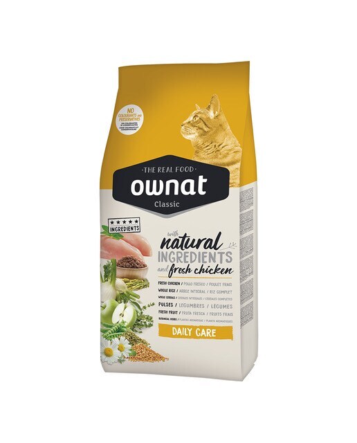 Pienso para gatos adultos Ownat Classic Daily Care pollo 1,5 kg