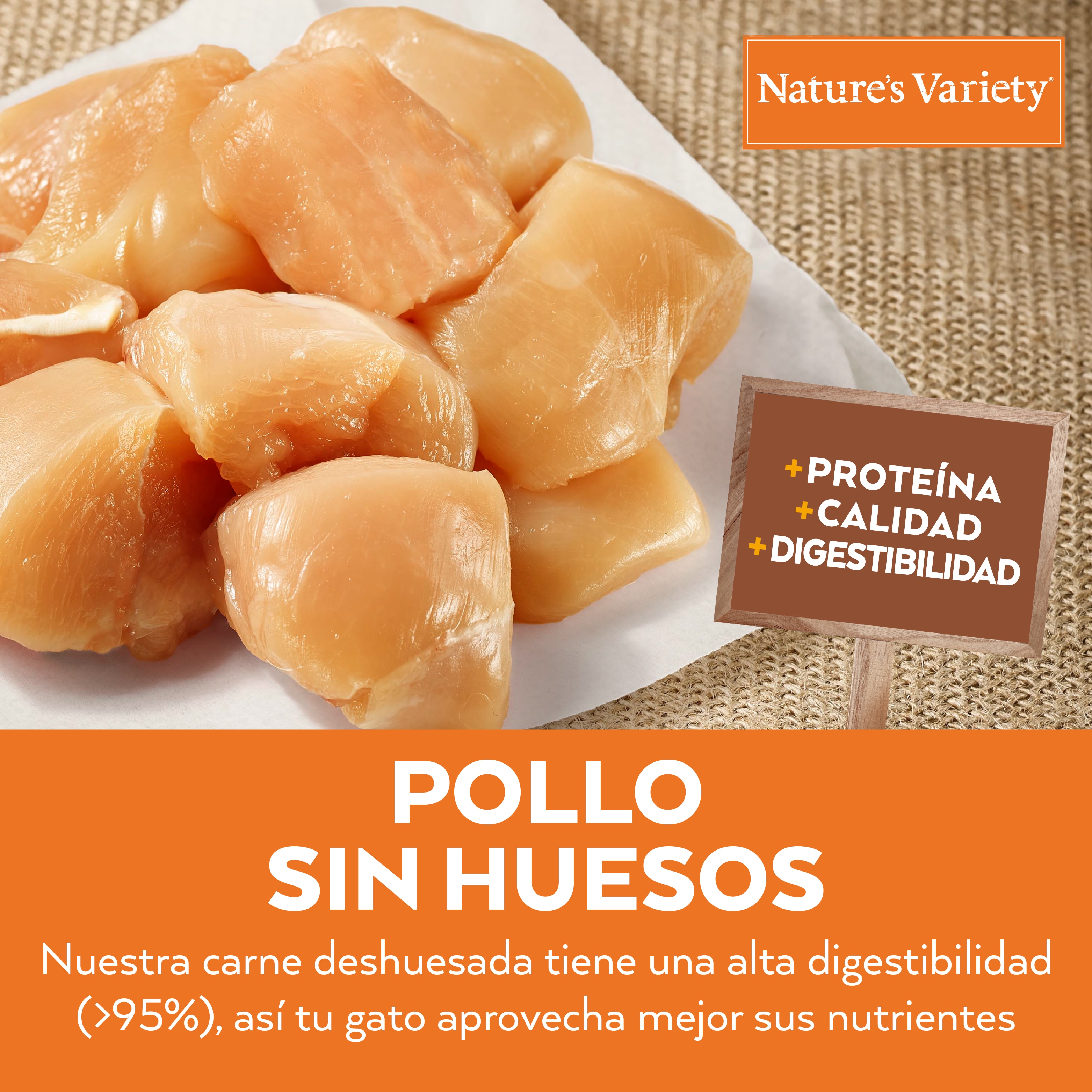 Pienso para gatos adultos esterilizados Nature's Variety No Grain pollo 4