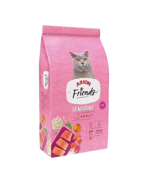 Imagen 0 de Pienso para gatos adultos Arion Friends Sensitive salmón y arroz